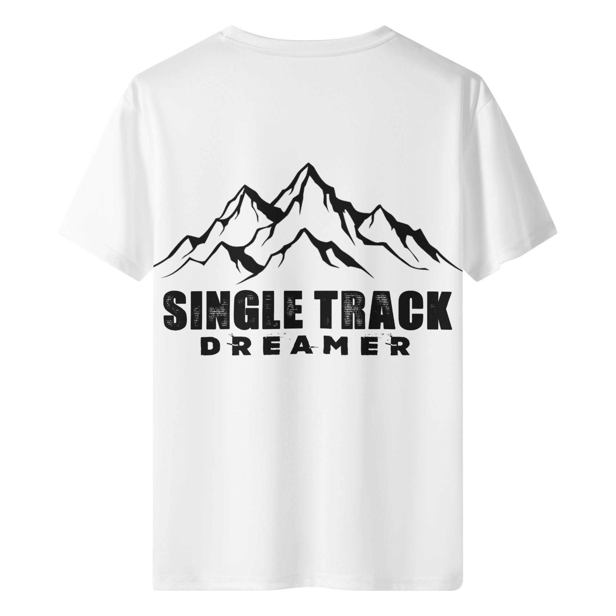 a white t - shirt with the words single track on it