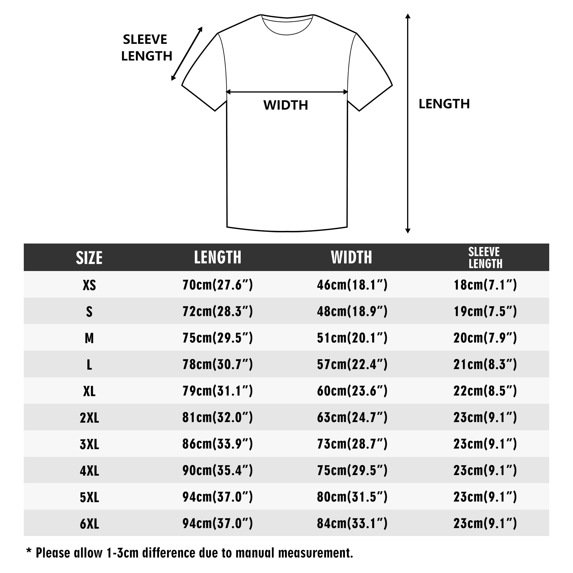 a t - shirt size guide for men and women