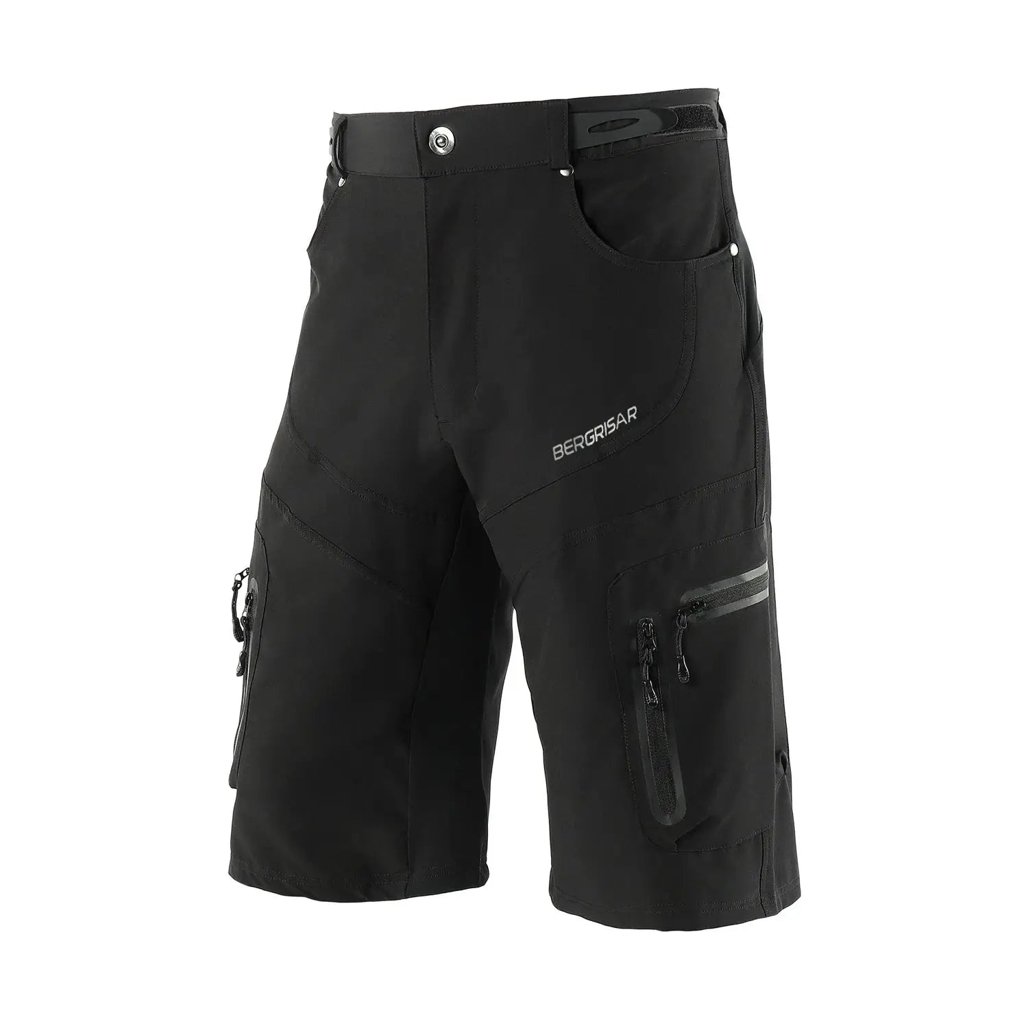 a black shorts with a zippered pocket