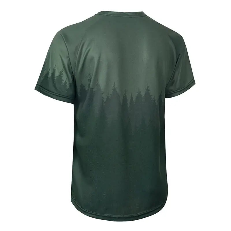 a green t - shirt with trees on it
