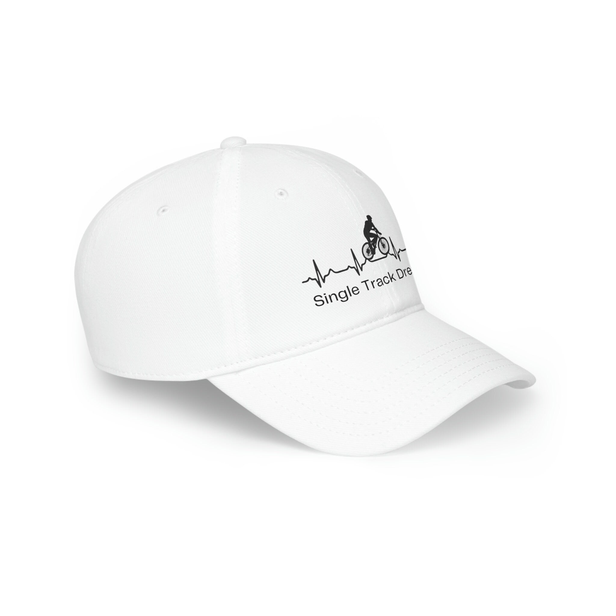 BASEBALL CAP | SINGLE TRACK DREAMER HEART BEAT | WHITE | ONE SIZE FITS ALL - Single Track Dreamer