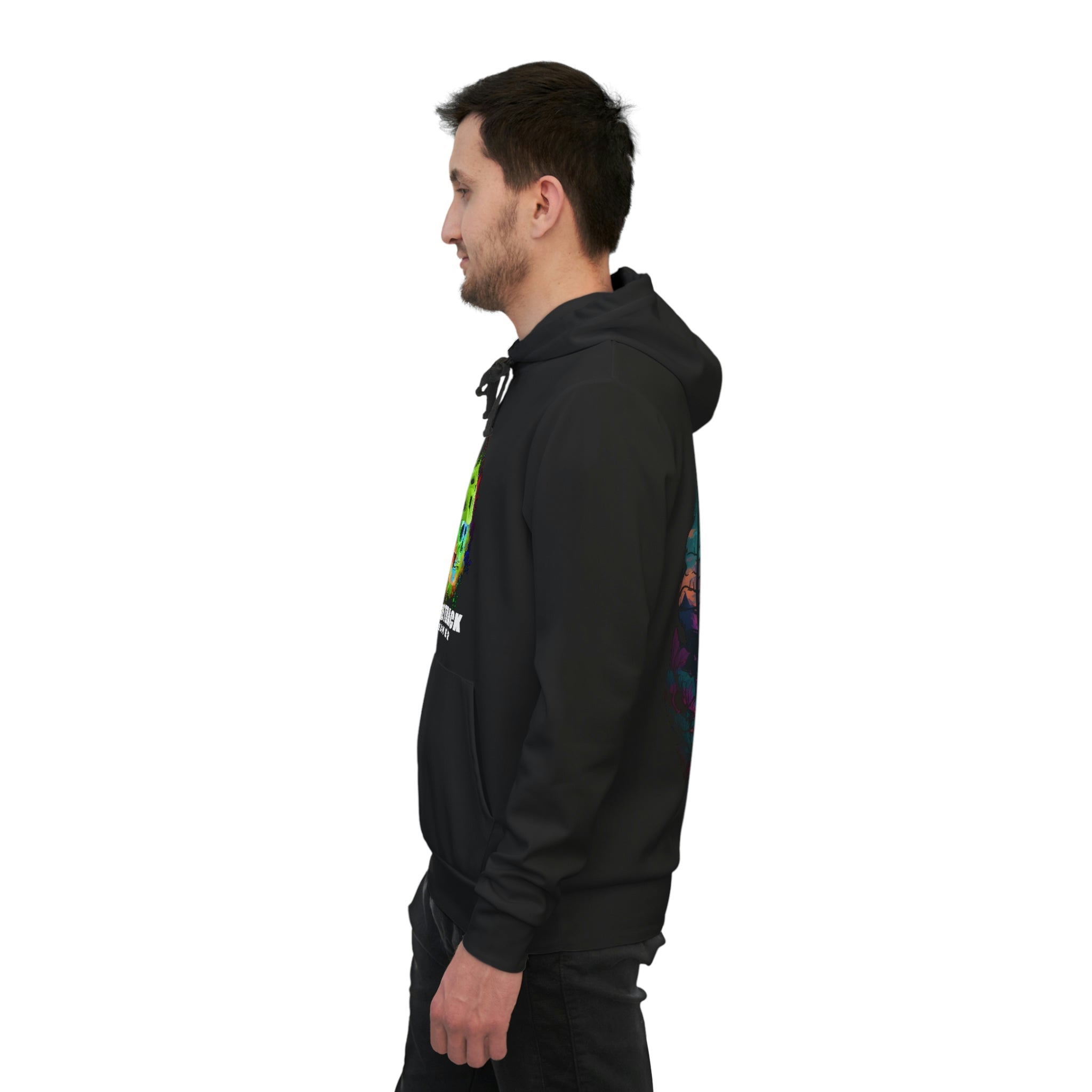 HOODIE | SINGLE TRACK DREAMER WITH PRINT ON BACK | BLACK | LARGE - Single Track Dreamer