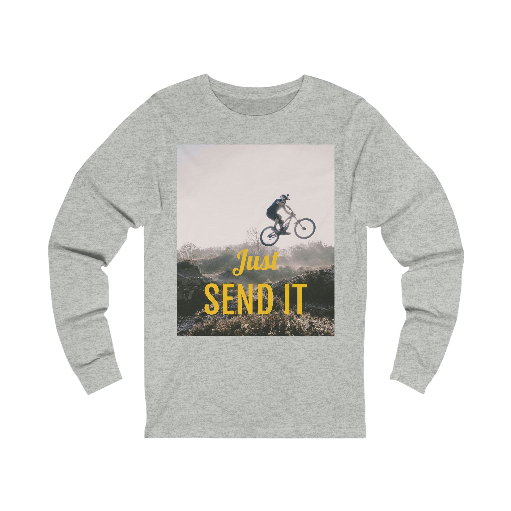 MEN'S LONG SLEEVE T SHIRT | 'JUST SEND IT' | S - 2XL - Single Track Dreamer