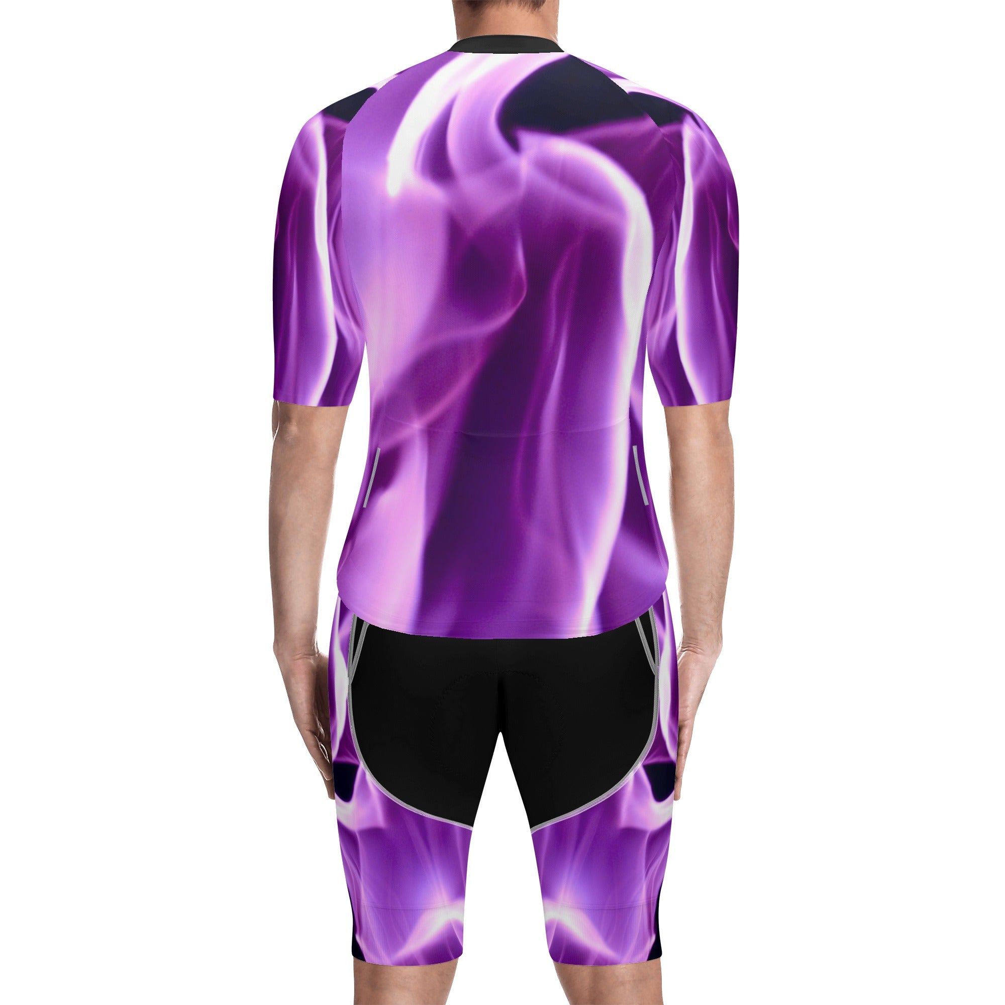 MENS LYCRA MTB JERSEY AND SHORTS | BLUE FLAME | XS - 2XL - Single Track Dreamer