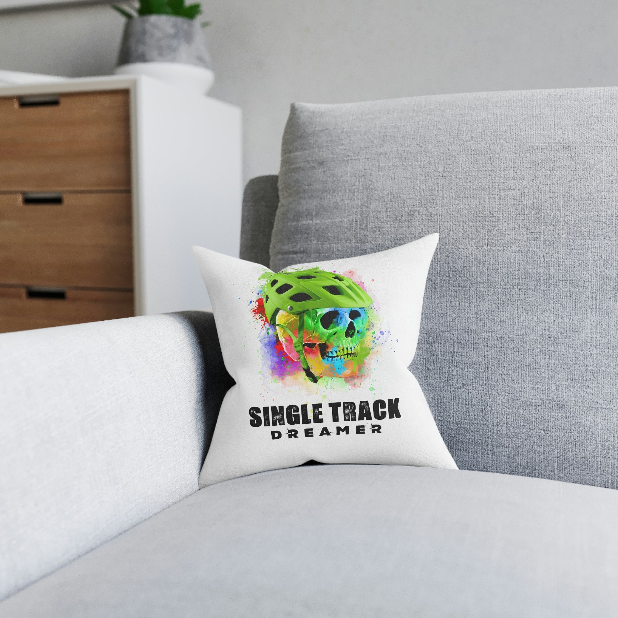 Square Pillow - Single Track Dreamer - Single Track Dreamer