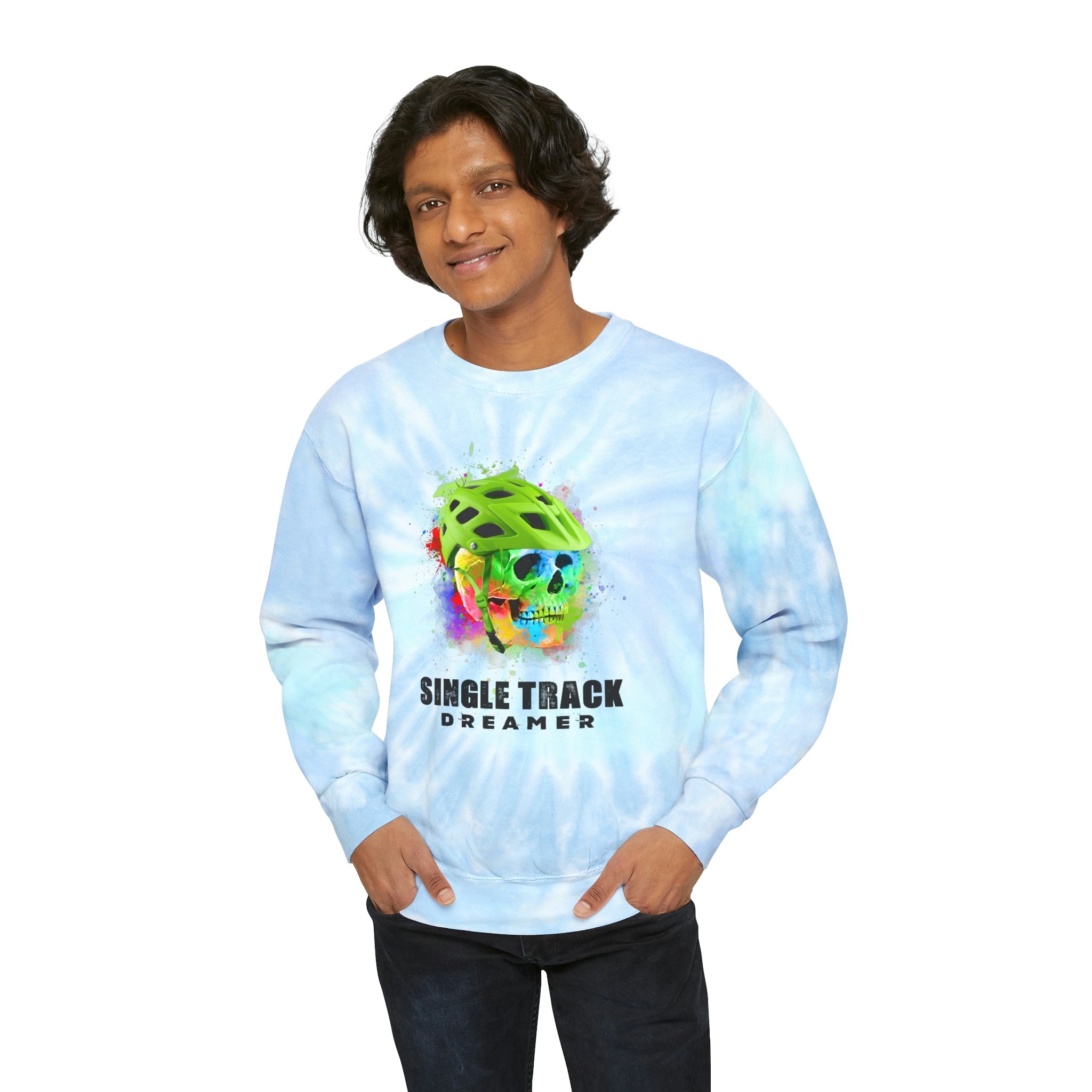 Unisex Tie-Dye Sweatshirt - Single Track Dreamer