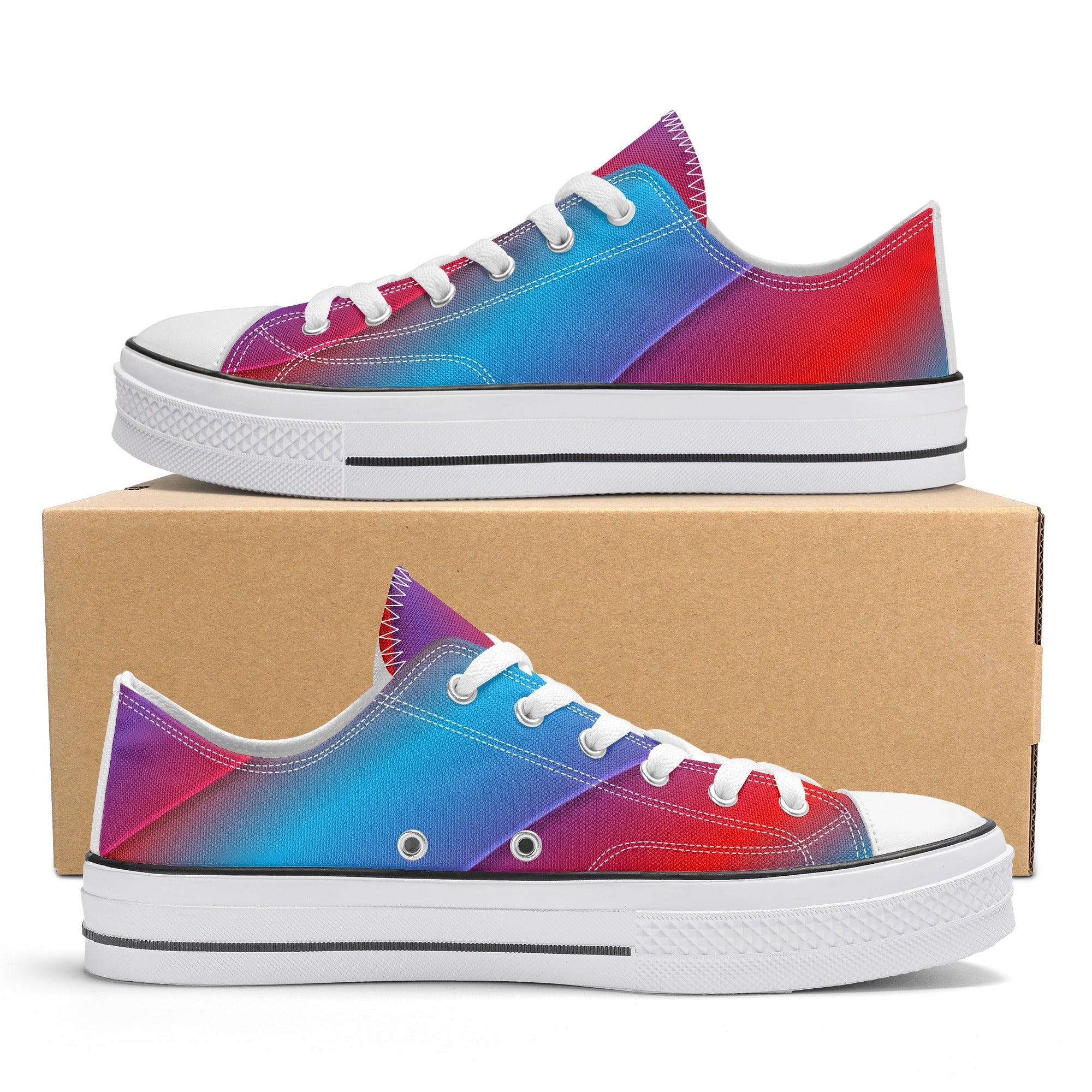 Women's Classic Low Top Canvas Shoes - Single Track Dreamer